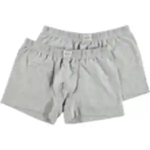 DON Herren-Boxershorts Stretch 2er-Pack, Grau/Schwarz, L