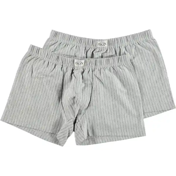 Bild 1 von DON Herren-Boxershorts Stretch 2er-Pack, Grau/Schwarz, L