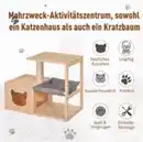 Bild 3 von Katzenhaus mit Hängematte, Katzenkiste mit Sisalstamm, Katzenhöhle, Katzenbaum, Katzenaktivitätszent