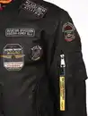 Bild 3 von Herren Bomberblouson mit vielen Patches Schwarz