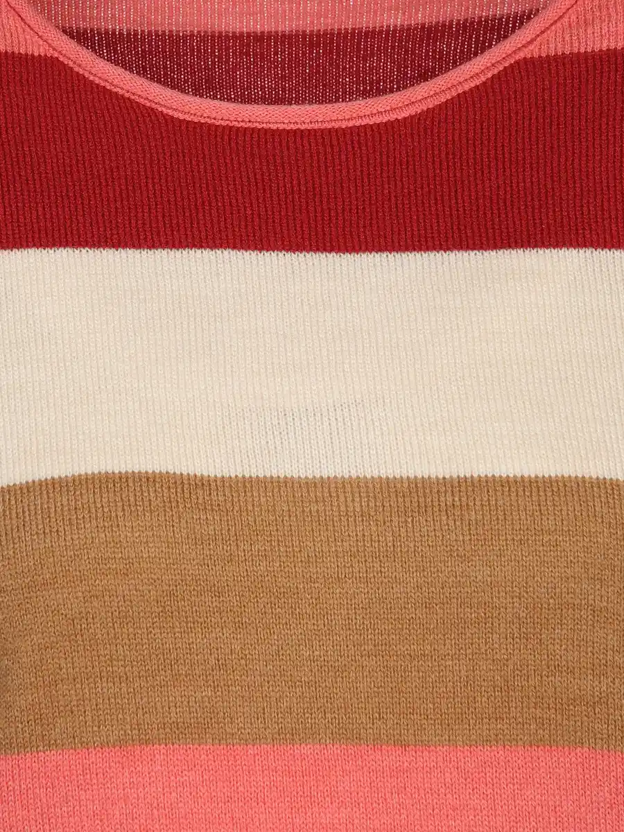 Bild 3 von Damen Strickpullover "Cashmere Like" mit Streifen Rot
