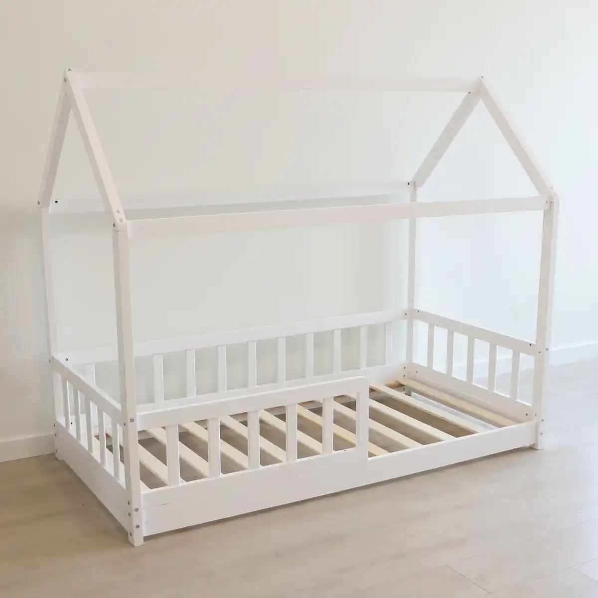 Bild 2 von Kinderbett Hausbett 165 x 86 x 141 cm Kiefer massiv weiß