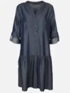 Damen Kleid in Jeansoptik Blau