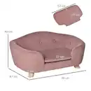 Bild 3 von Haustiersofa Hundematte Katzen Sofa mit Kissen Plüsch Rosa