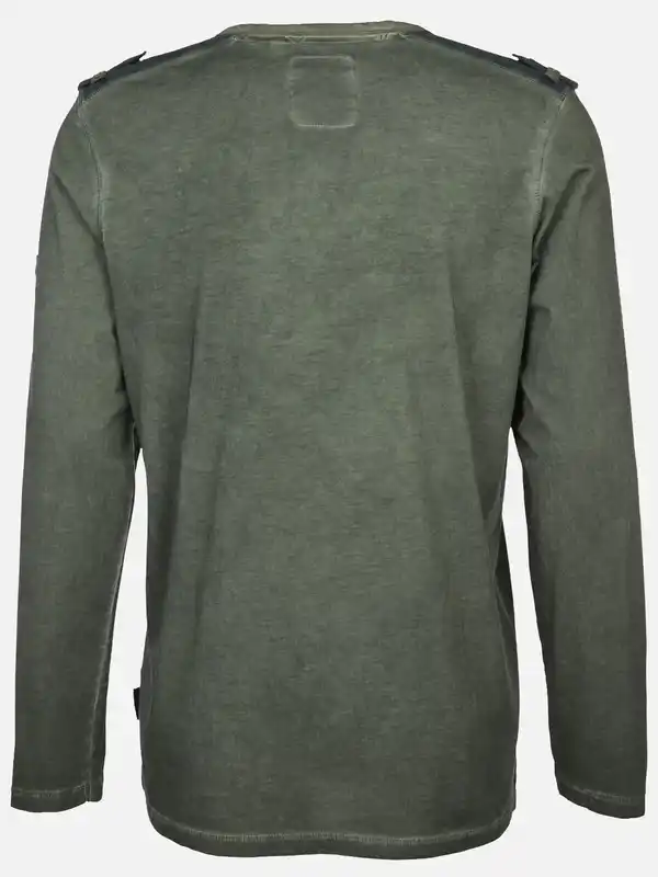 Bild 2 von Herren Henleyshirt mit langem Arm Oliv