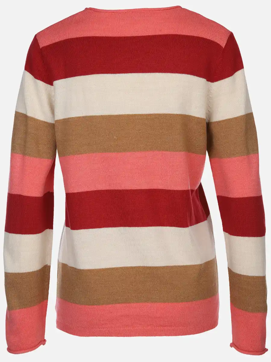 Bild 2 von Damen Strickpullover "Cashmere Like" mit Streifen Rot