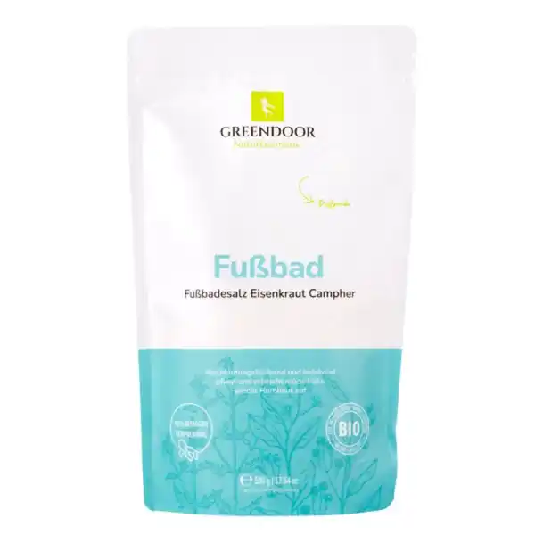 Bild 1 von GREENDOOR Fußbad Fußbadesalz Eisenkraut Campher, 500 g