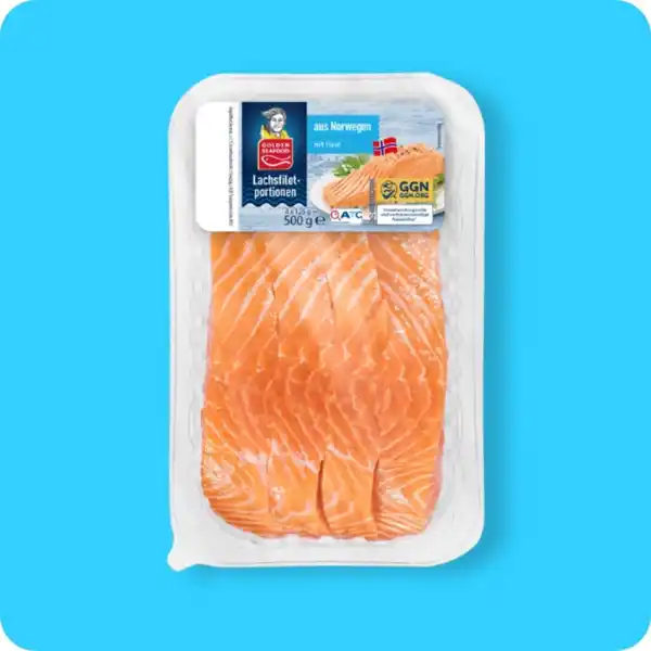 Bild 1 von GOLDEN SEAFOOD Lachfilet-Portionen, Aus Norwegen