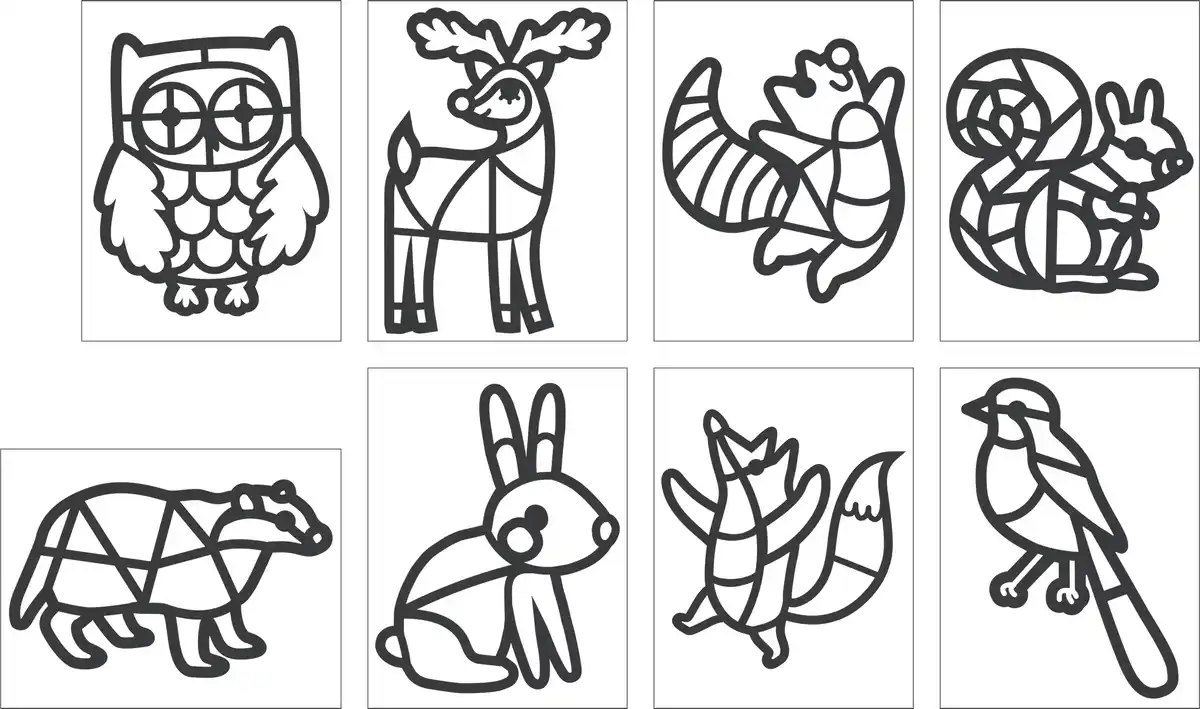 Bild 2 von IDEENWELT Fensterbilder-Bastelset Herbsttiere