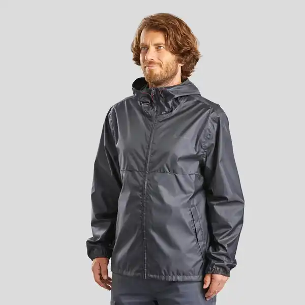 Bild 1 von Regenjacke Naturwandern NH100 Raincut Full Zip Herren schwarz