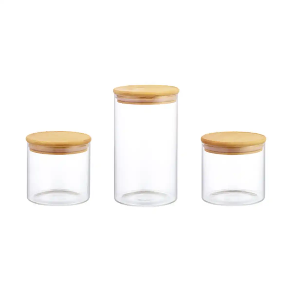 Bild 1 von Glasaufbewahrungsdosen M, Bambusdeckel, ohne Bügelverschluss