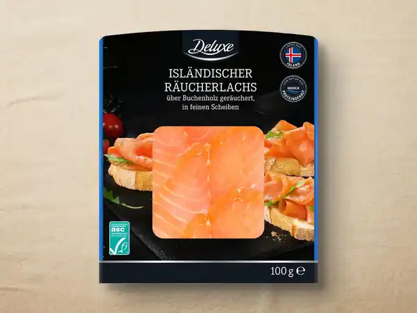 Bild 1 von Deluxe ASC Isländischer Räucherlachs,  100 g