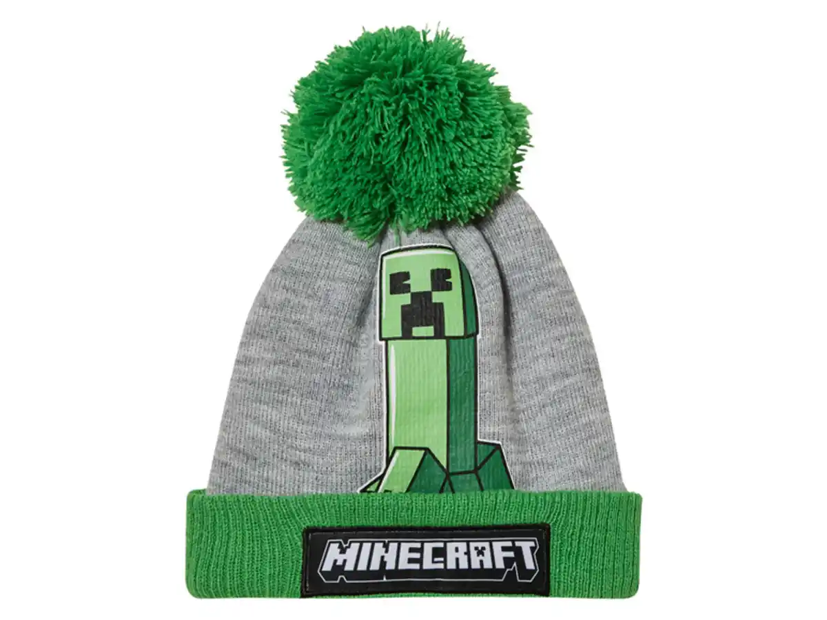 Bild 2 von Minecraft Kinder Strickmütze mit Bommel
