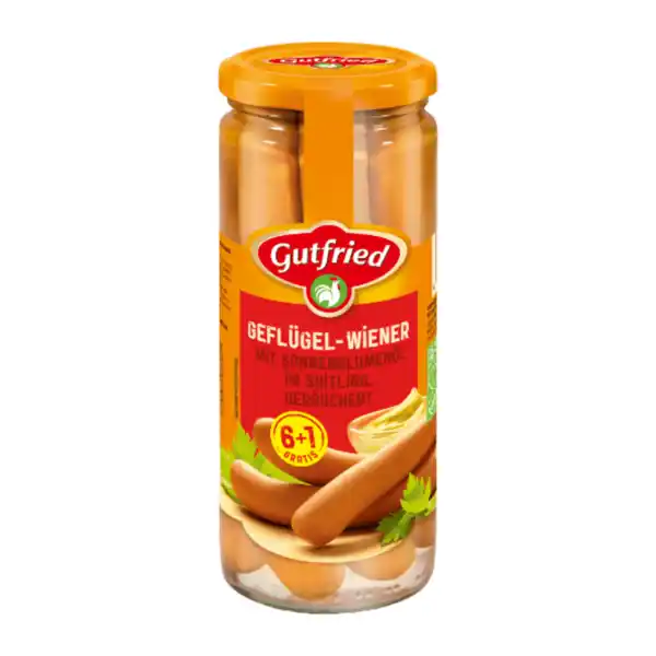 Bild 1 von GUTFRIED Geflügel-Wiener 550g