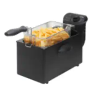 Fritteuse mit Korb, 3,5 l, schwarz