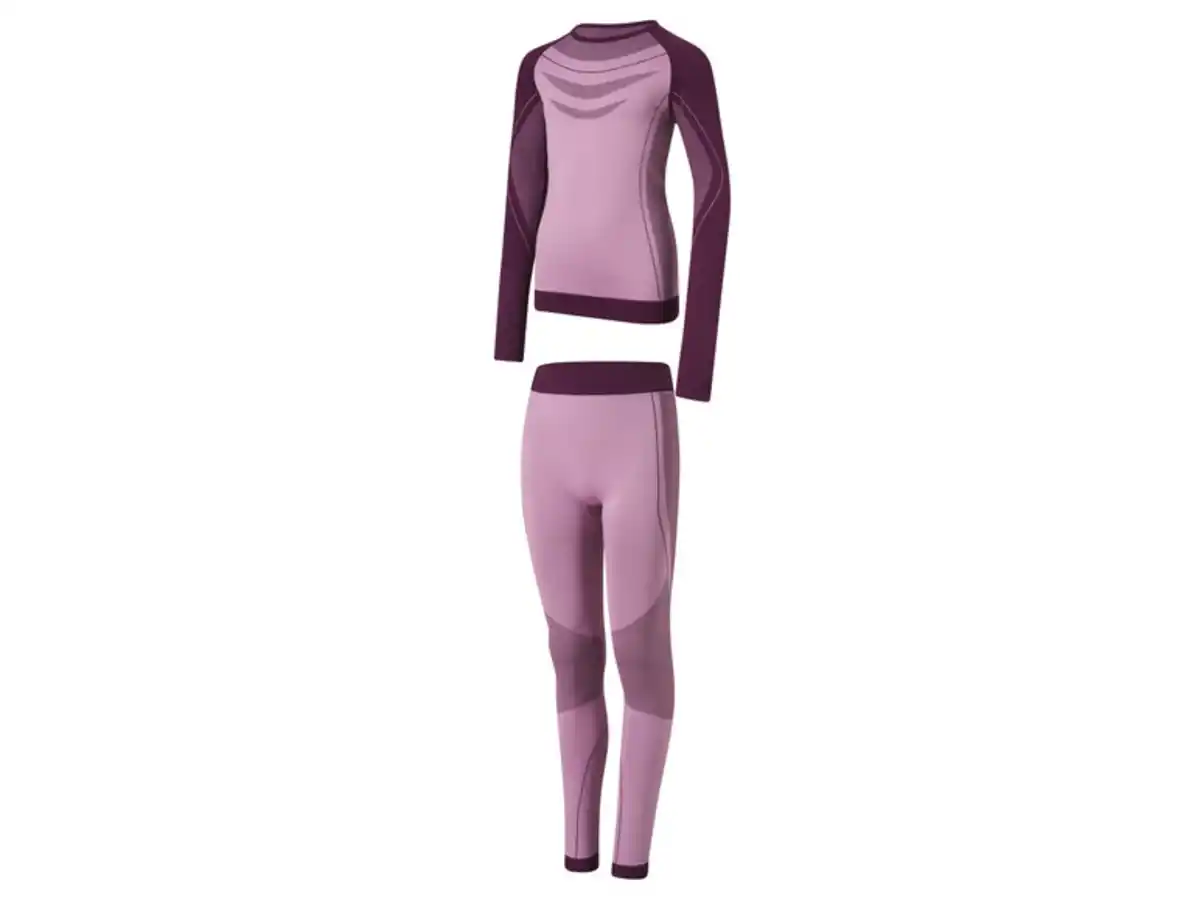 Bild 2 von CRIVIT Kinder Mädchen Seamless-Funktionsunterwäsche, 2-teilig, warm