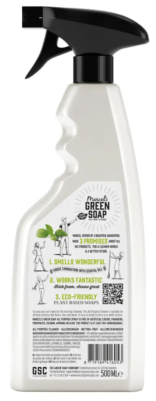 Bild 2 von Marcel's Green Soap Allzweckreiniger Spray Basilikum & Vetivergras, 500 ml