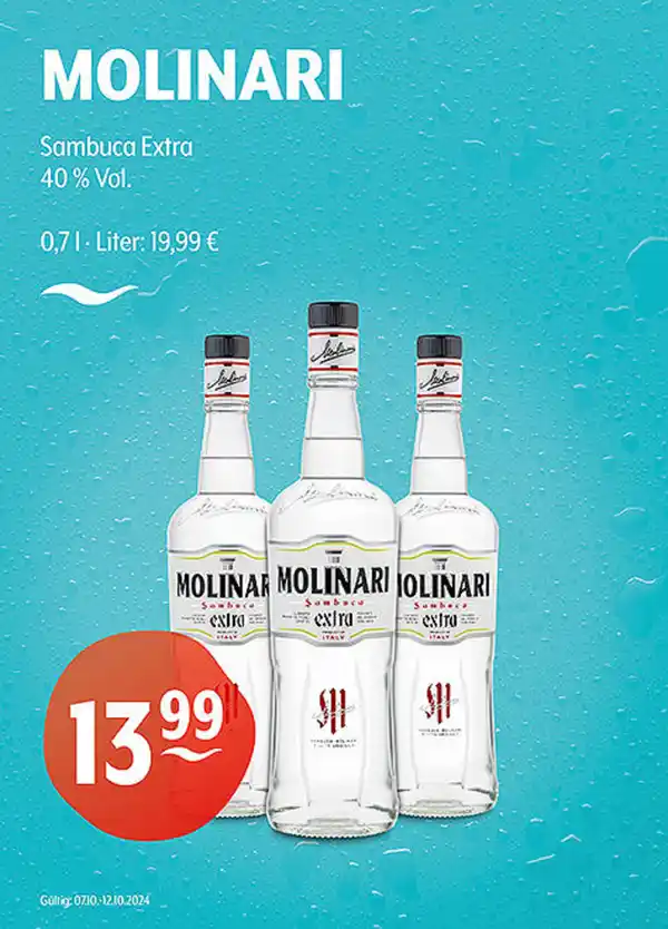 Bild 1 von MOLINARI Sambuca Extra 40 % Vol.