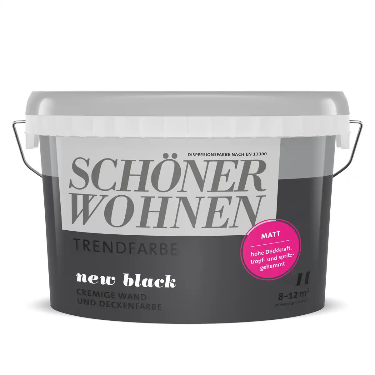 Bild 1 von Schöner Wohnen Farbe Trendfarbe 'New Black' schwarz matt 1 l