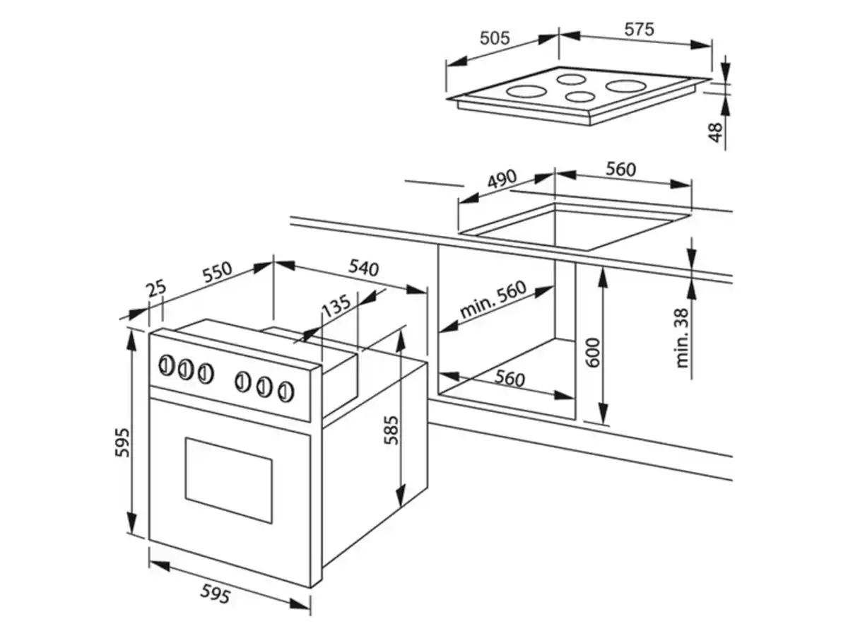 Bild 3 von Amica Amica Einbauherdset »EHC 934 003«