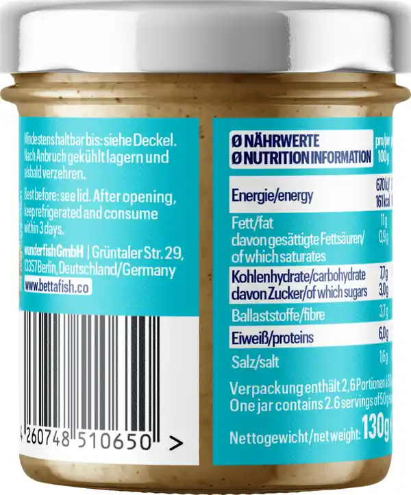 Bild 4 von BettaF!sh TU-NAH Aufstrich Tomate-Chili, 130 g