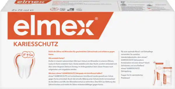 Bild 2 von elmex Kariesschutz Zahnpasta Doppelpack, 150 ml