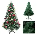 Bild 1 von Gotoll Künstlicher Weihnachtsbaum »XM003-6«, Grün / Weiss Tannenbaum 120 150 180 210 cm Weihnachtsbäume Tannenbaum mit Ständer Spitzen 200, 400, 600, 700 Christbaum