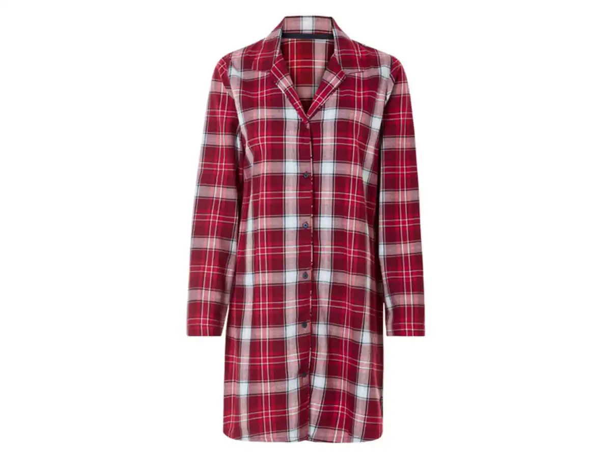 Bild 2 von esmara® Damen Flanell-Bigshirt, mit Seitenschlitzen