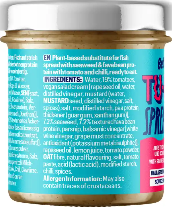 Bild 3 von BettaF!sh TU-NAH Aufstrich Tomate-Chili, 130 g