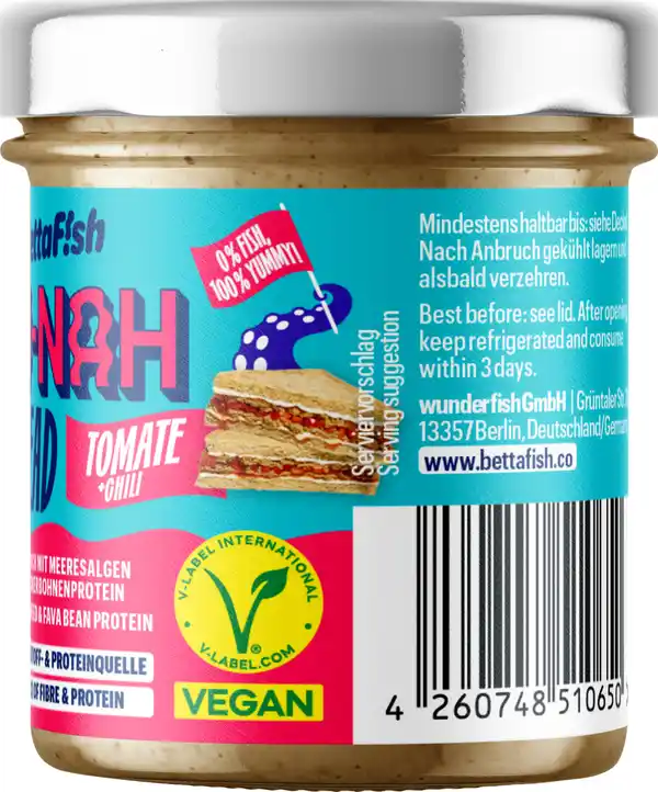 Bild 2 von BettaF!sh TU-NAH Aufstrich Tomate-Chili, 130 g