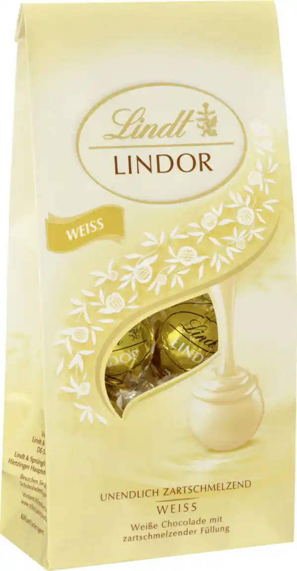 Bild 1 von Lindt Lindor Beutel Weiss, 100 g