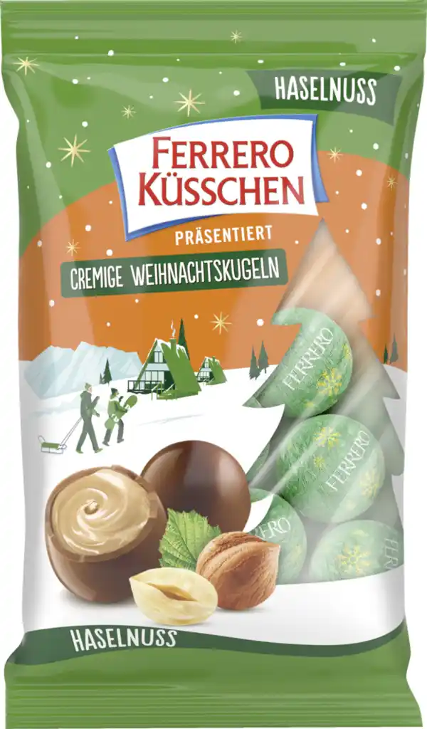 Bild 1 von Ferrero Küsschen Cremige Weihnachtskugeln Haselnuss, 100 g