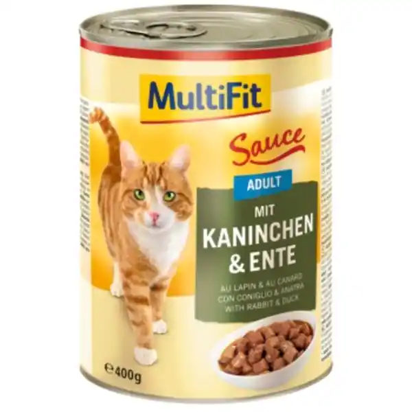 Bild 1 von MultiFit Adult Sauce Kaninchen & Ente 6x400 g