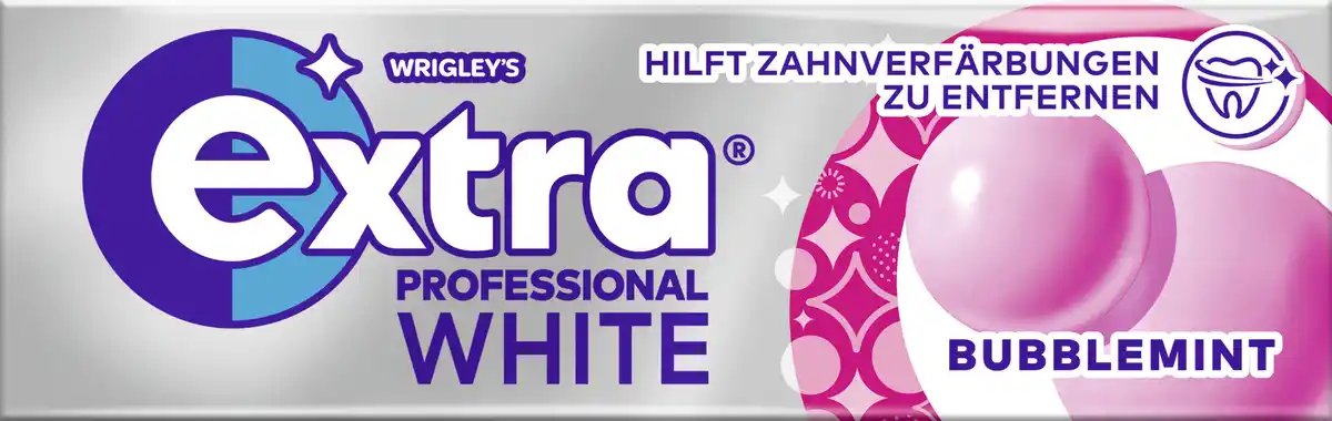 Bild 1 von Wrigley`s Extra Professional White Bubblemint, zuckerfreier Kaugummi