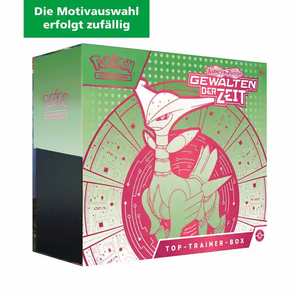 Bild 1 von Pokémon Top-Trainer Box Karmesin & Purpur - Gewalten der Zeit (Die Motiv-Auswahl erfolgt zufällig)