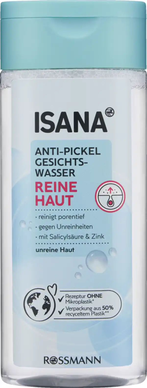 Bild 1 von ISANA reine Haut Anti-Pickel Gesichtswasser, 200 ml