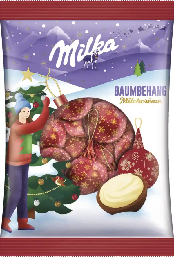 Bild 1 von Milka Christbaum Kugeln Milchcrème, 90 g