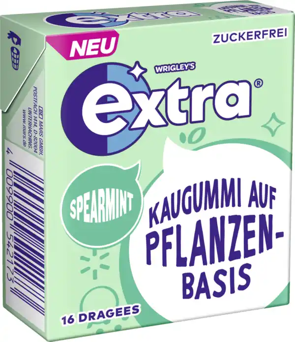 Bild 2 von Wrigley`s Extra Kaugummi auf Pflanzenbasis Spearmint