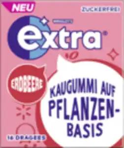 Wrigley`s Extra Kaugummi auf Pflanzenbasis Erdbeere