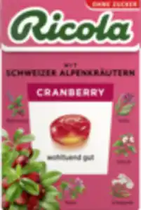 Ricola Cranberry Bonbons zuckerfrei 50g, 50 g