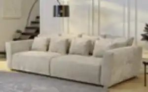 JOB - Big Sofa Gulliver, beige, inkl. Kissen