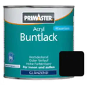 Primaster Acryl Buntlack RAL 9005 375 ml tiefschwarz glänzend