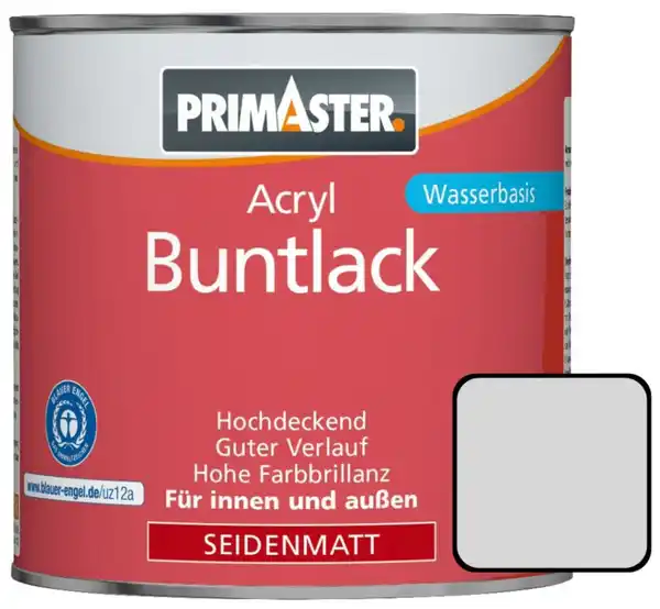 Bild 1 von Primaster Acryl Buntlack RAL 7035 750 ml lichtgrau seidenmatt