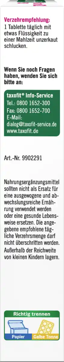 Bild 2 von taxofit Vitamin B12 500 Mini-Tabletten