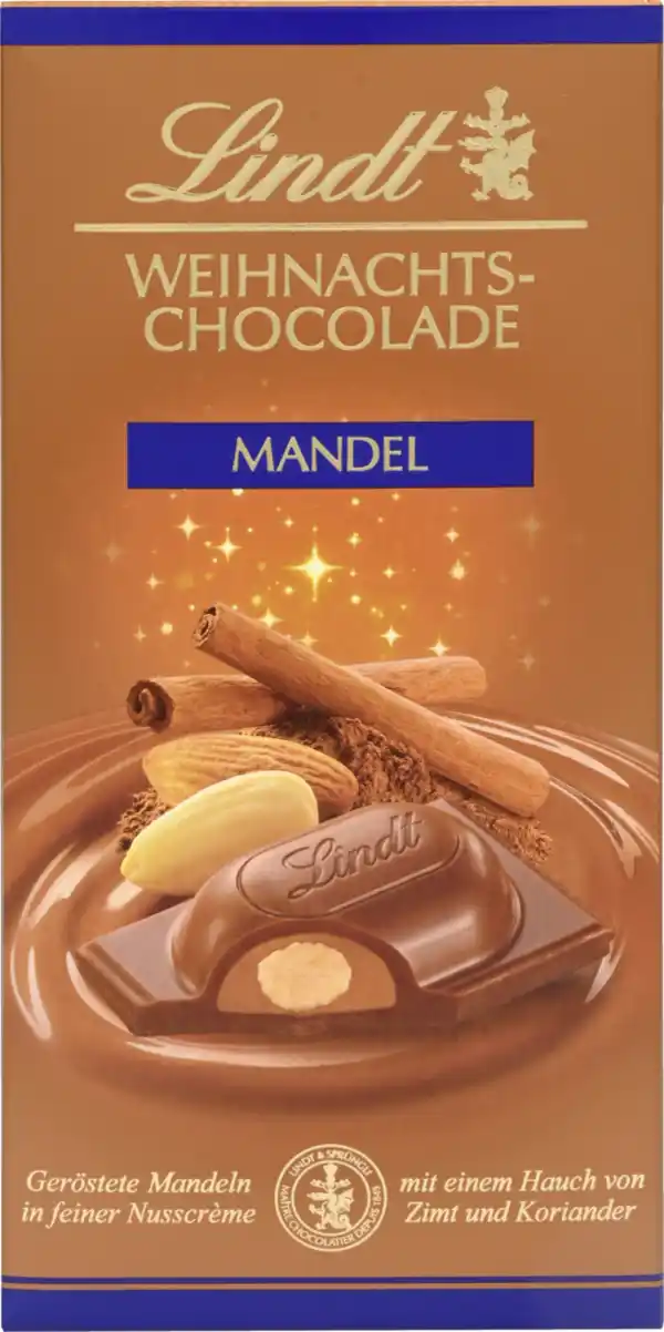 Bild 1 von Lindt Weihnachtschokolade Mandel, 100 g