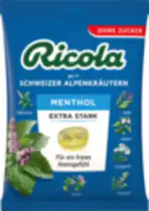 Ricola Menthol Extra Stark Bonbons zuckerfrei, 75 g