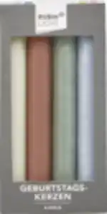 RUBIN LICHT 4ER SET GEBURTSTAGSKERZEN