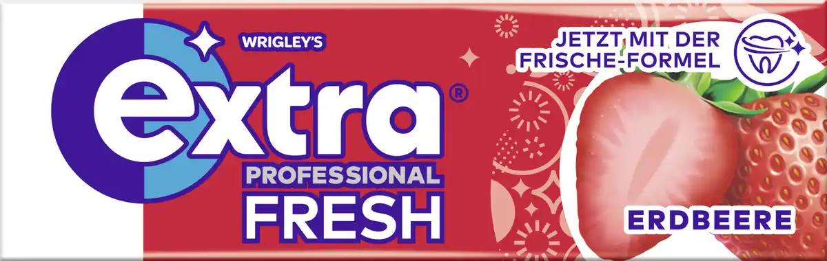 Bild 1 von Wrigley`s Extra Professional Fresh Erdbeere, zuckerfreier Kaugummi, 14 g