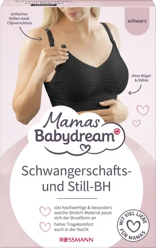 Bild 1 von Mamas Babydream BABYDREAM SCHWANGERSCHAFTS- & STILL-BH SCHWARZ GR. 2XL