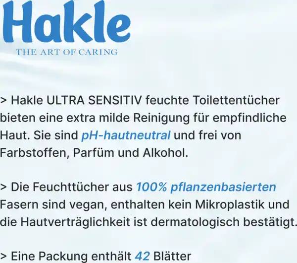 Bild 4 von Hakle Feuchtes Toilettenpapier Ultra Sensitiv